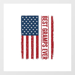 Best Gramps Ever Patriotic Flag Vector Design_1 Floor Decals