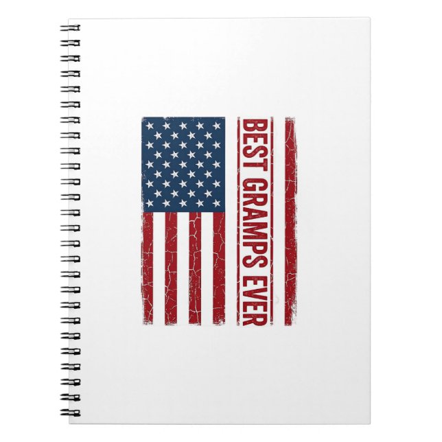 Best Gramps Ever Patriotic Flag Vector Design_1 Notebook (Front)