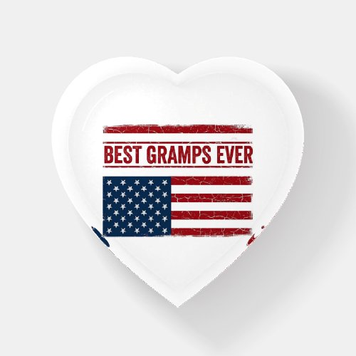 Best Gramps Ever Patriotic Flag Vector Design_1 Paperweight