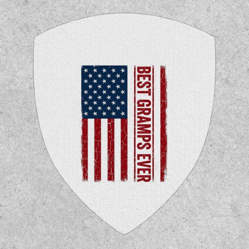 Best Gramps Ever Patriotic Flag Vector Design_1 Patch