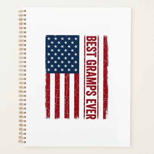 Best Gramps Ever Patriotic Flag Vector Design_1 Planner