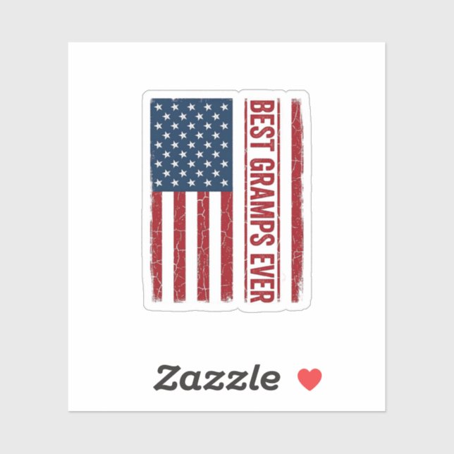 Best Gramps Ever Patriotic Flag Vector Design_1 Sticker (Sheet)