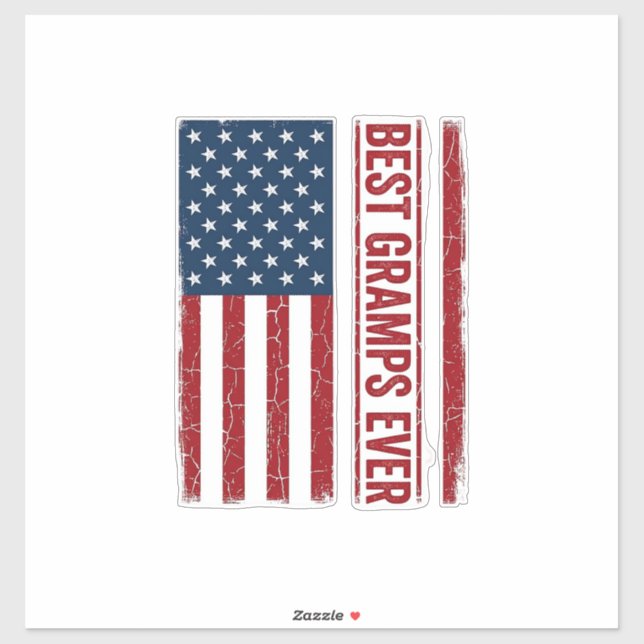 Best Gramps Ever Patriotic Flag Vector Design_1 Sticker (Sheet)