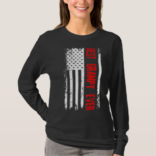 Best Grampy Ever Us American Flag For Father's Da T-Shirt