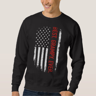 Best Grampy Ever With Us American Flag Vintage For Sweatshirt