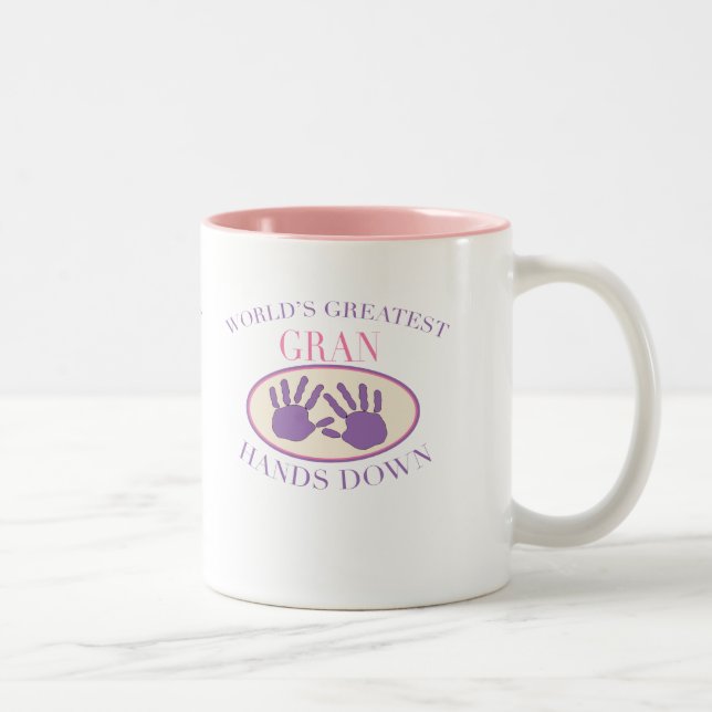 Best Gran Hands Down T-shirt Two-Tone Coffee Mug (Right)