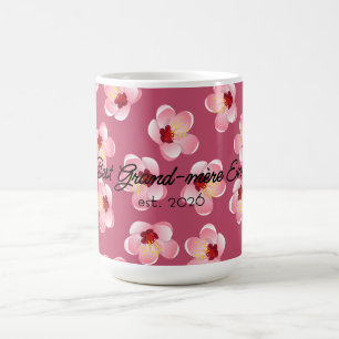 Best Grand-mère Mother's Day Pink Tropical Flower Coffee Mug