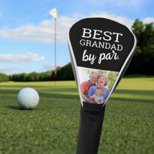 Best Grandad by par Modern Typography Custom photo Golf Head Cover