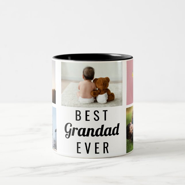 Best Grandad Ever - Father's Day Photo Two-Tone Coffee Mug (Center)