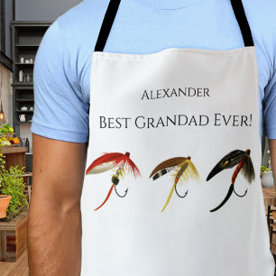 Best Grandad Ever! Fly Fish Fishermen Flyfishing Apron
