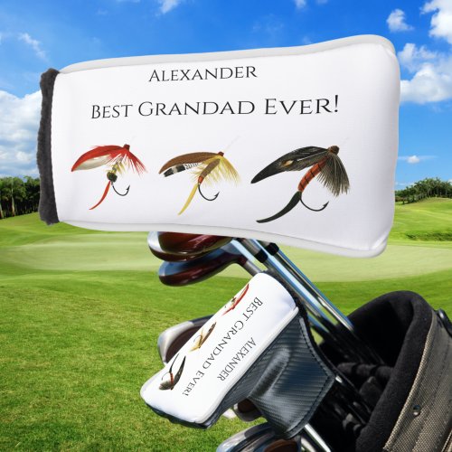 Best Grandad Ever Fly Fish Fishermen Flyfishing  Golf Head Cover