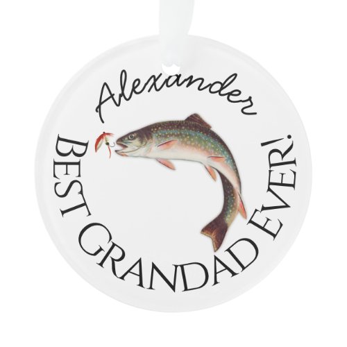 Best Grandad Ever! Fly Fish Fishermen Flyfishing   Ornament