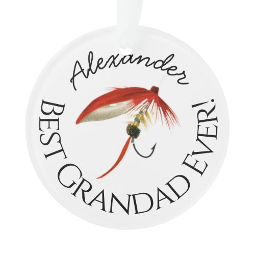 Best Grandad Ever! Fly Fish Fishermen Flyfishing   Ornament