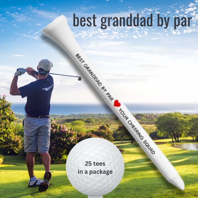 BEST GRANDDAD BY PAR CHEERING SQUAD GOLF TEES (Creator Uploaded)