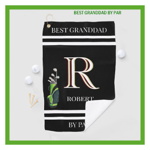 Best Granddad by Par Custom Monogram Name Clubs Golf Towel
