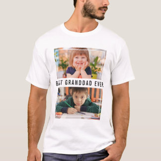 Best Granddad Ever Grandchildren 2 Photo Collage T-Shirt