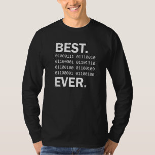 Best Granddad Ever in binary code GrandPa coding T-Shirt