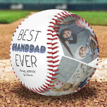 Best Granddad Ever Photo Baseball<br><div class="desc">Keepsake grandfather baseball featuring 4 family photos for you to replace with your own,  the saying "BEST GRANDDAD EVER",  and the childrens names.</div>