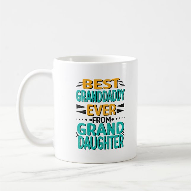 Best Granddaddy Ever Granddaughter, Modern Colors Coffee Mug (Left)