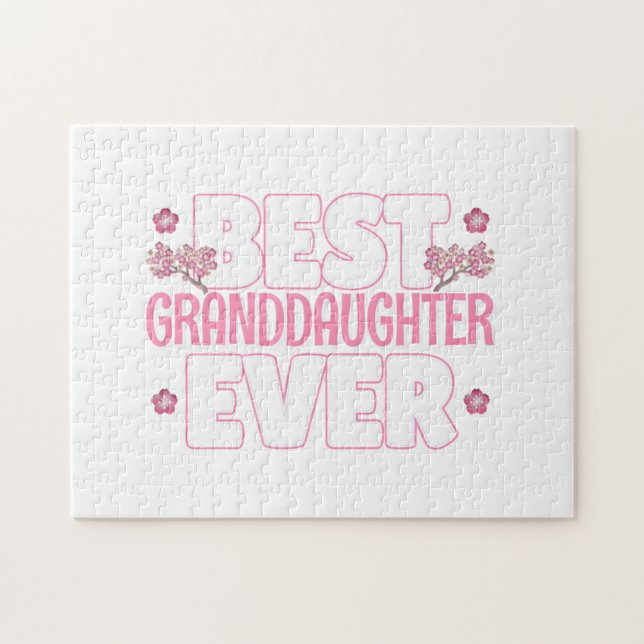 Best Granddaughter Ever - Cherry Blossoms Jigsaw Puzzle (Horizontal)