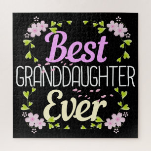 Best Granddaughter Ever - Floral Jigsaw Puzzle