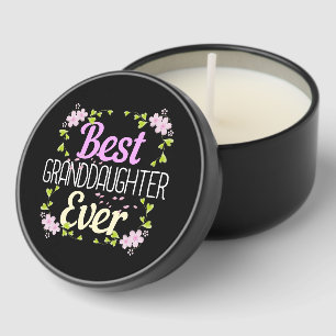 Best Granddaughter Ever - Floral Mini Candle Favors