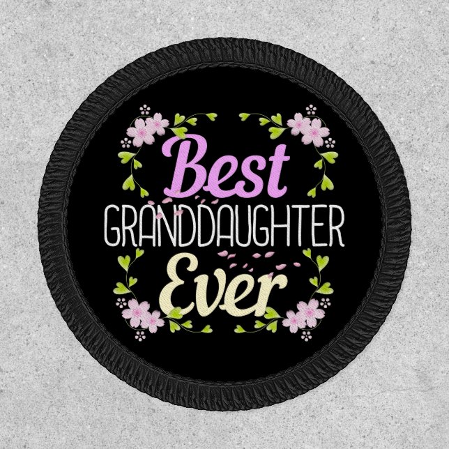 Best Granddaughter Ever - Floral Patch (Front)