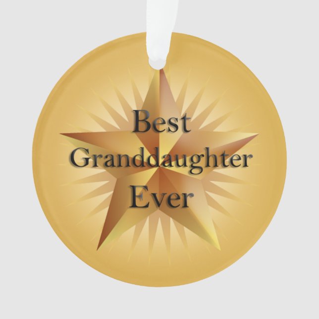 Best Granddaughter Ever Star Ornament (Front)