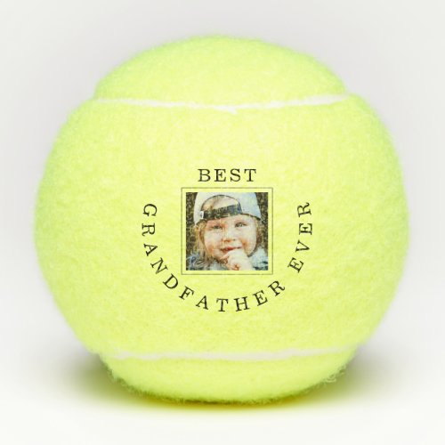 Best GrandfatheEver Frame Child Photo Tennis Balls