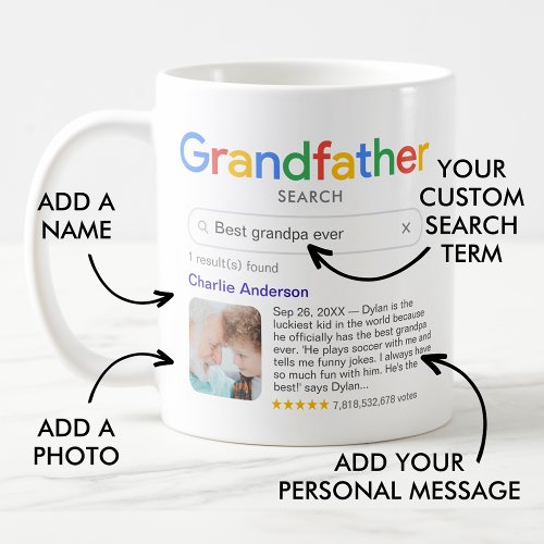 Best Grandfather Ever Search Result With Photo Coffee Mug