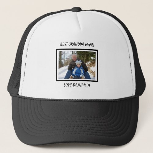 Best Grandfather Ever Typography  Fathers Day Trucker Hat