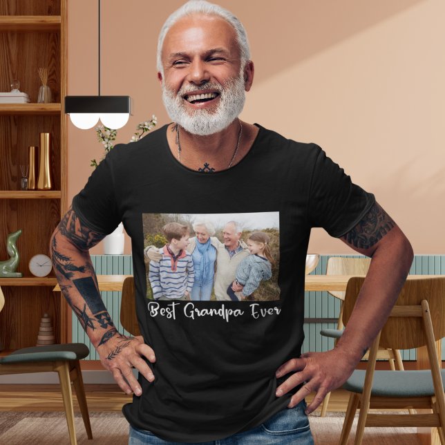 Best Grandfather's Family Photo T-Shirt (Creator Uploaded)