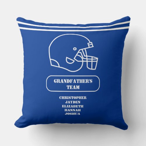 Best Grandfathers Football Throw Pillow