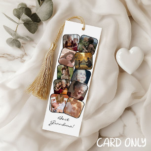 Best Grandma 10 Photo Collage Bookmark Rack Card