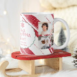 Best grandma 5 photos Chrsitas stripes snow red Coffee Mug<br><div class="desc">Best grandma ever! 5 photos Chrsitas stripes snow red. All the colors are editable. With snowflakes,  red and green traditional Christmas colors.</div>