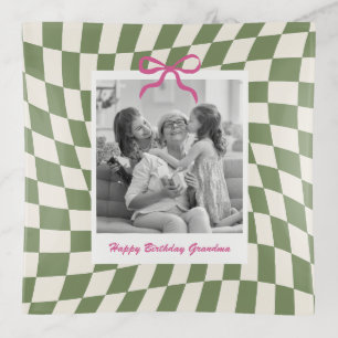 Best Grandma Birthday Gift Grandkids Custom Photo Trinket Tray
