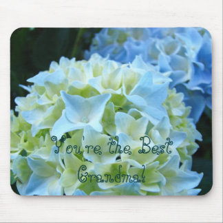 Best Grandma Blue Hydrangea Flowers mousepad