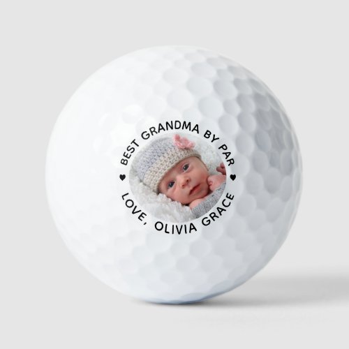 Best GRANDMA By Par Personalized Photo Golf Balls