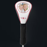 BEST GRANDMA BY PAR Photo Monogram Initials Hearts Golf Head Cover<br><div class="desc">For the special golf-enthusiast grandmother, create a unique photo golf head cover with the editable title BEST GRANDMA BY PAR with cute red hearts and personalized with a photo and her monogram and initials in editable red and white with optional red piping. CHANGES: Change the text font style, color, size...</div>