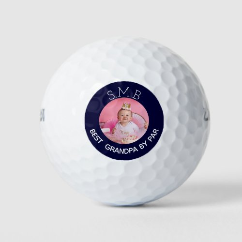 Best Grandma by Par Photo Monogrammed Golf Balls