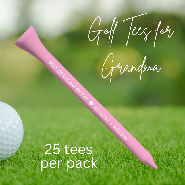 Best Grandma By Par Pink Golf Tees (Creator Uploaded)