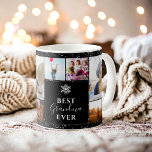 Best grandma Christmas 5 photos collage grid black Coffee Mug<br><div class="desc">Best grandma ever! Modern merry christmas 5 photos collage grid black and white,  all the colors are editable, </div>