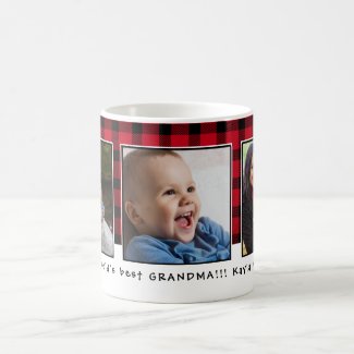 Best Grandma Christmas Photo Collage Coffee Mug