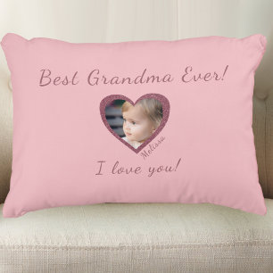 Best Grandma Custom Grandkid Photo Template  Accent Pillow