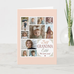 Best Grandma Ever 10 Photo Collage Card