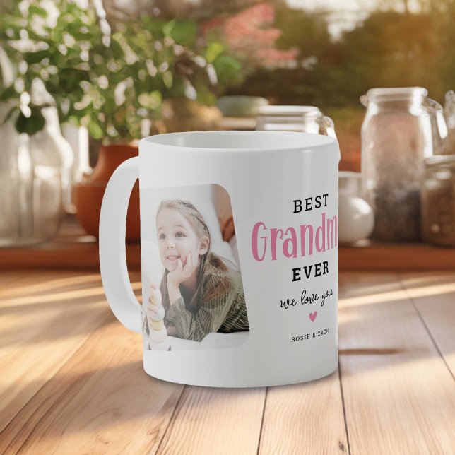Best GRANDMA Ever 2 Photo Cute Gift  Coffee Mug (Creator Uploaded)