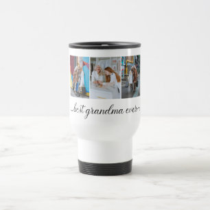 Best Grandma Ever 3 Photo Collage  Travel Mug
