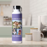 Best Grandma Ever 3 Photo Purple Water Bottle<br><div class="desc">Give the best grandma ever a fun gift with this custom photo college purple water bottle. Easily add 3 photos of her grandchildren and family. You can personalize "This Drink Belongs to" and "Best Grandma Ever" to something similar in length and whether she is called nana, grammy, gigi, abuela, etc....</div>