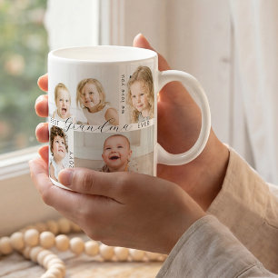 Best Grandma Ever 4 Photo Grandchildren Coffee Mug