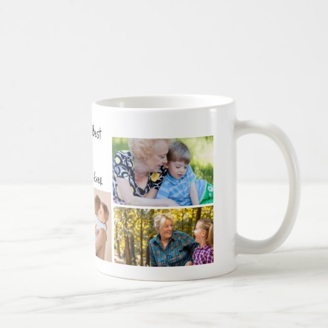 Best Grandma Ever 5 Photo Collage cute Coffee Mug (Right)